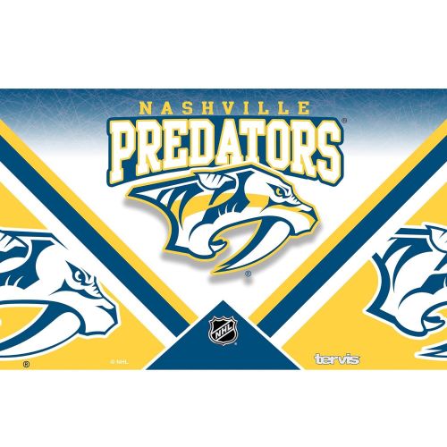  Tervis 1281320 Nhl Nashville Predators Ice Stainless Steel Tumbler With Lid, 20 oz, Silver