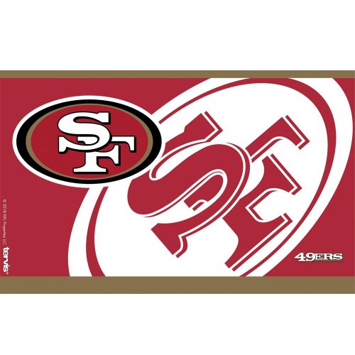  Tervis 1299956 Nfl San Francisco 49Ers Rush Stainless Steel Tumbler With Lid, 20 oz, Silver