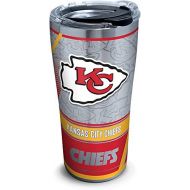 Tervis NFL Kansas City Chiefs Edge Stainless Steel Tumbler with Clear and Black Hammer Lid 20oz, Silver