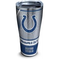 Tervis 1266047 NFL Indianapolis Colts Edge Stainless Steel Tumbler with Clear and Black Hammer Lid 30oz, Silver