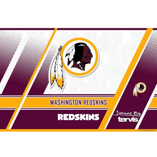  Tervis 1266692 NFL Washington Redskins Edge Stainless Steel Tumbler with Clear and Black Hammer Lid 30oz, Silver