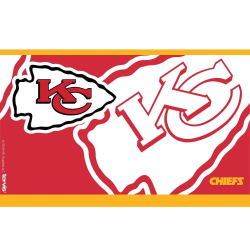  Tervis 1299993 NFL Kansas City Chiefs Rush Stainless Steel Tumbler with Lid, 20 oz, Silver