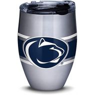 Tervis Penn State Nittany Lions Stripes Stainless Steel Insulated Tumbler with Clear and Black Hammer Lid, 12oz, Silver