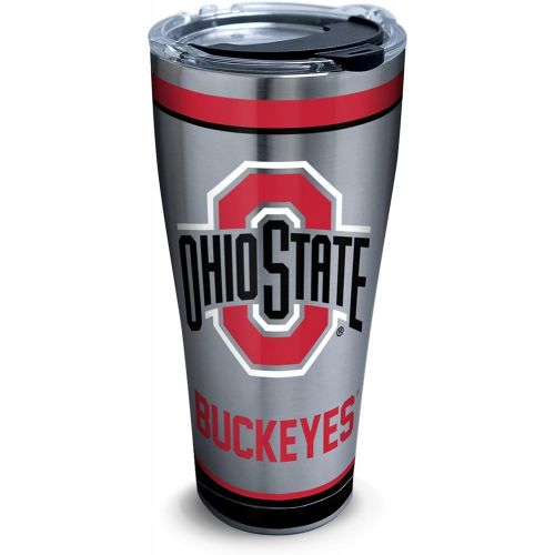  Tervis 1297976 NCAA Ohio State Buckeyes Tradition Stainless Steel Tumbler With Lid, 30 oz, Silver