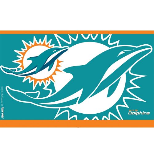  Tervis 1299996 NFL Miami Dolphins Rush Stainless Steel Tumbler, 20 oz, Silver