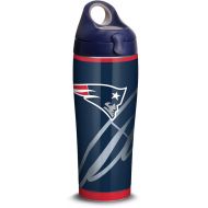 Tervis 1305201 NFL New England Patriots Rush Stainless Steel Insulated Tumbler with Navy with Gray Lid, 24oz Water Bottle, Silver