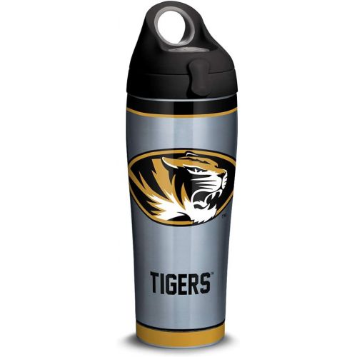  Tervis 1316170 Missouri Tigers Tradition Stainless Steel Insulated Tumbler with Lid, 24oz Water Bottle, Silver