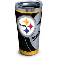 Tervis 1299955 NFL Pittsburgh Steelers Rush Stainless Steel Tumbler with Lid, 20 oz, Silver