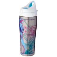 Tervis 1304554 Old Legend Mermaid Stainless Steel Insulated Tumbler with White with Blue Lid, 24oz Water Bottle, Silver