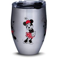 Tervis 1308779 Disney - Minnie Mouse Poses Stainless Steel Insulated Tumbler with Clear and Black Hammer Lid, 12oz, Silver