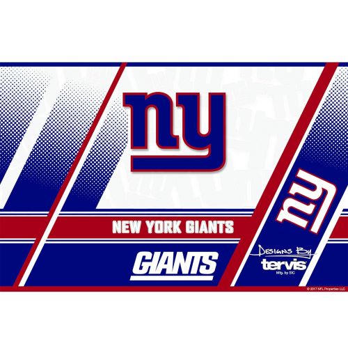  Tervis 1266671 NFL New York Giants Edge Stainless Steel Tumbler with Clear and Black Hammer Lid 30oz, Silver