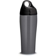 Tervis 1309332 Carbon Fiber Pattern Stainless Steel Insulated Tumbler with Black with Gray Lid, 24oz Water Bottle, Silver