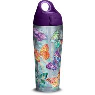 Tervis 1316696 Butterfly Glow Stainless Steel Insulated Tumbler with Lid 24 oz Water Bottle, Silver