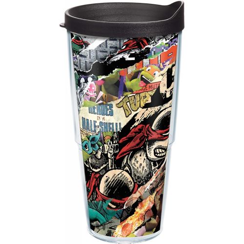  Tervis Made in USA Double Walled Nickelodeon - Teenage Mutant Ninja Turtles Insulated Tumbler Cup Keeps Drinks Cold & Hot, 24oz, Collage