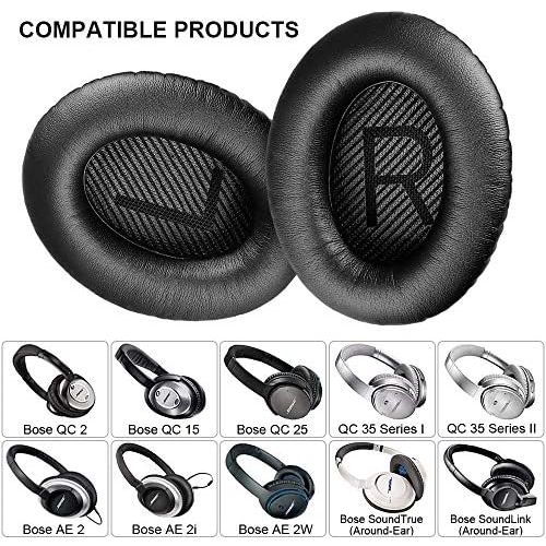  [아마존베스트]TesRank Earpads for Bose QuietComfort QC35 / QC35 II Earpads, Premium Replacement Pads for Bose QuietComfort 35 II/QC35/QC2/QC 15/QC25/AE2/AE2i/AE2w/SoundTrue/SoundLink Black with