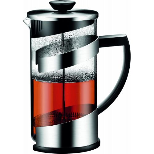 Tescoma Tee-und Kaffeekanne, schwarz/Silber/transparent, 16 x 22 cm