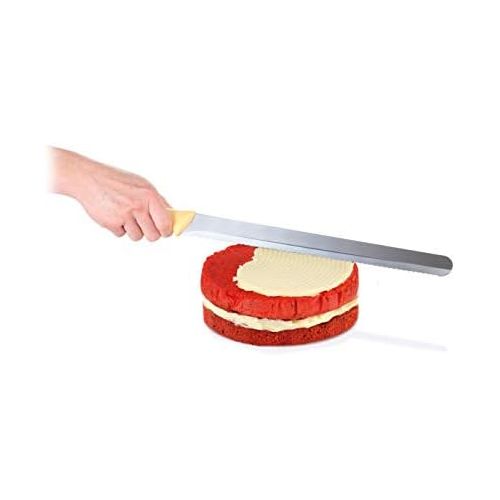  [아마존베스트]Tescoma Cake knife 30 cm long, pastry knife with one-sided saw cut and blade guard.