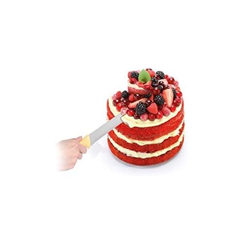  [아마존베스트]Tescoma Cake knife 30 cm long, pastry knife with one-sided saw cut and blade guard.