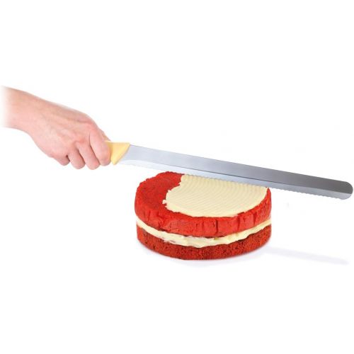  [아마존베스트]Tescoma Cake knife 30 cm long, pastry knife with one-sided saw cut and blade guard.