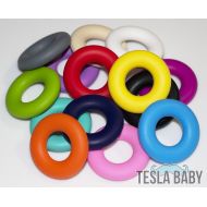 TeslaBaby 1-10 Ring Silicone Beads - Seamless Silicone Beads in 14 Colors - Bulk Silicone Beads Wholesale - DIY Teething