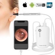 [아마존 핫딜] [아마존핫딜]Otoscope iPhone, Teslong Upgraded 4.3mm HD Ear Microscope Inspection Camera, Ear Scope with 6 Adjustable LED Lights for iPhone, iPad & Android Smart Phones