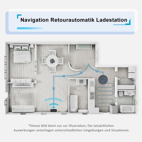  Staubsauger Roboter,Tesvor WLAN Saugroboter mit Raumkarte in Echtzeit Starkleistung Roboterstaubsauger Tierhaare und Allergene Optimiert fuer Teppich & Glattboeden Kompatibel mit Ale