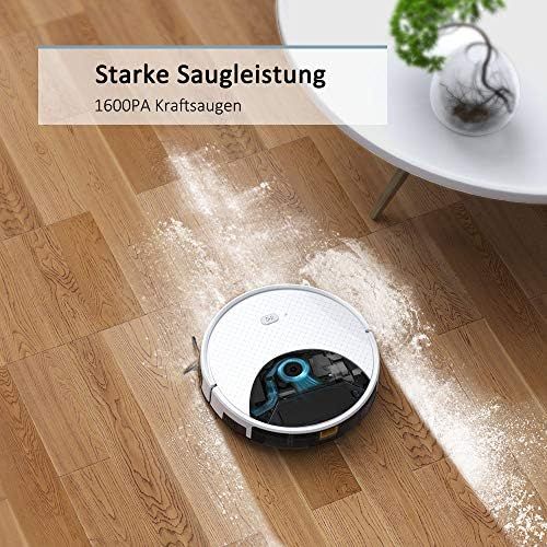  Saugroboter,TESVOR X500pro Saug-Wischroboter 2 in 1 Intelligente Gyroskope-Navigation Reinigungsroboter 350ML elektronischer Wassertank Reinigungsanzeige in Echtzeit fuer Glattboeden