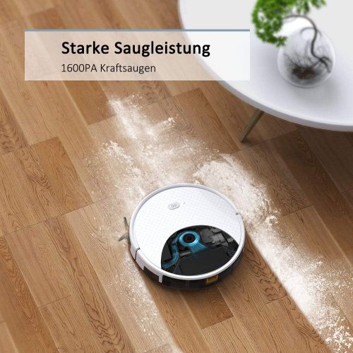  Saugroboter,TESVOR X500pro Saug-Wischroboter 2 in 1 Intelligente Gyroskope-Navigation Reinigungsroboter 350ML elektronischer Wassertank Reinigungsanzeige in Echtzeit fuer Glattboeden