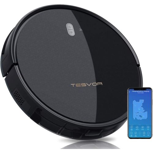  [아마존베스트]Tesvor Robot Vacuum Cleaner - 4000Pa Strong Suction Robot Vacuum, Alexa Voice and APP Control, Self-Charging Robotic Vacuum Cleaner with 5200mAh Battery, for Low-Pile Carpets, Hard