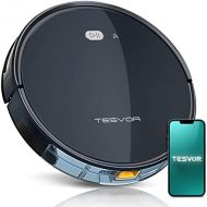 [아마존베스트]Tesvor WLAN Robot Vacuum Cleaner with Real-time Space Map, Powerful Robot Vacuum Cleaner for Animal Hair and Allergens Optimised for Carpet and Smooth Floors, Self-charging and wit