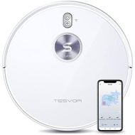 [아마존베스트]TESVOR S6 Turbo Robot Vacuum Cleaner, 2-in-1 Vacuum Cleaner, Mop, Laser Navigation, Robot Vacuum Cleaner, 4000 PA Suction Power, App + Voice Control, Prohibition Zones