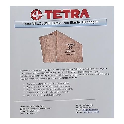  Tetra Elastic Bandage Velclose Single Clip Free Closure 6