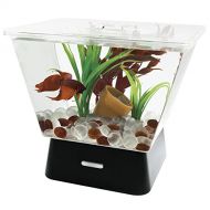 Tetra LED Betta Tank Kit 1 Gallon, Trapezoid aquarium With Base Lighting (24050)