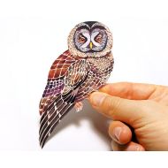 /TevaNova Lacy Owl bird sticker 100% waterproof vinyl label.