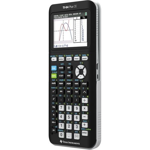  Texas Instruments TI-84 PLUS CE Graphing Calculator, Black (Frustration-Free Packaging) (84PLCE/PWB/2L1/A)