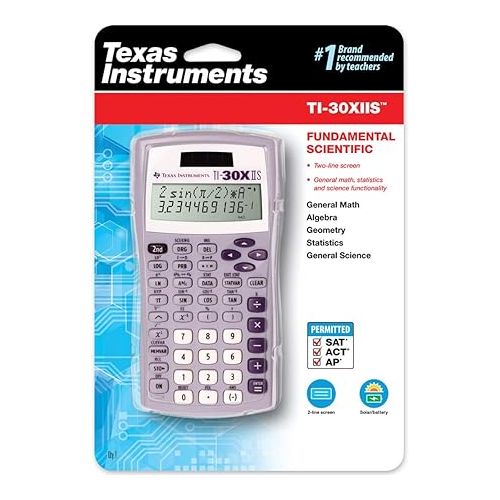  Texas Instruments TI-30X IIS 2-Line Scientific Calculator, Lavender