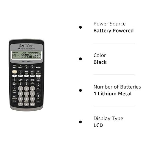  (Texas Instruments) Advanced Financial Calculator (BA II Plus)