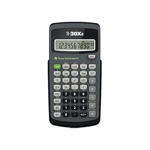  TI 30 XA Scientific Calculator + WYNGS Protective Case Black