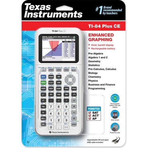  [아마존베스트]Texas Instruments TI-84 Plus CE Graphing Calculator, White