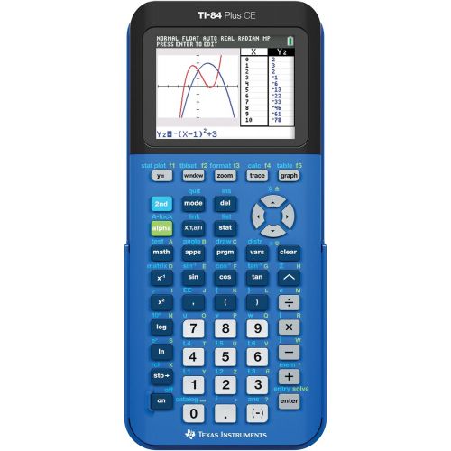  [아마존베스트]Texas Instruments 84PLCE/TBL/1L1/X TI-84 Plus CE Graphing Calculator, Bionic Blue