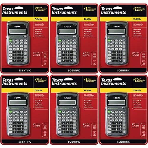  [아마존베스트]Texas Instruments TI-30Xa Scientific Calculator, 10-Digit LCD, Total 6 EA, Sold as 1 Carton