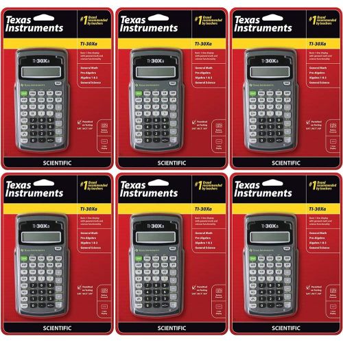  [아마존베스트]Texas Instruments TI-30Xa Scientific Calculator, 10-Digit LCD, Total 6 EA, Sold as 1 Carton