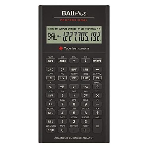  [아마존베스트]Texas Instruments BA II Plus Professional Financial Calculator IIBAPRO/CLM/1L1/D
