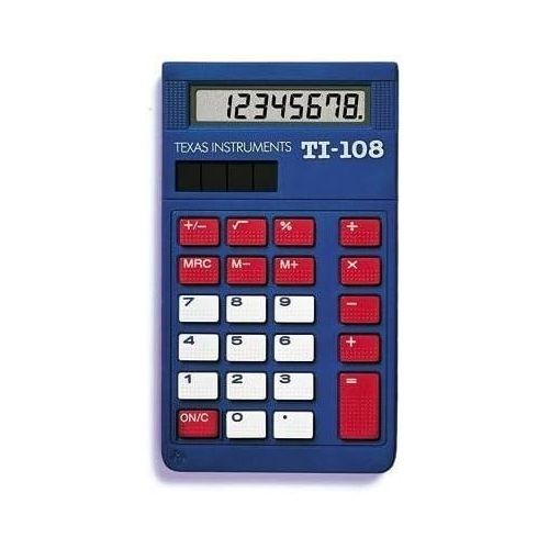  [아마존베스트]Texas Instruments TI-108 Solar Power Calculator/Teacher’s Kit (Pack of 2, Set of 10 in Each Pack)