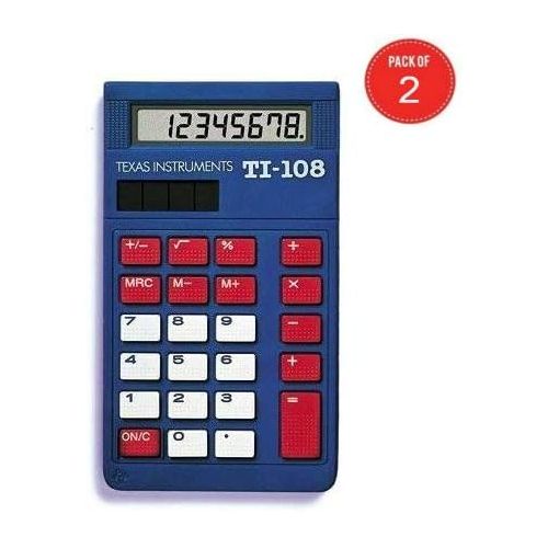  [아마존베스트]Texas Instruments TI-108 Solar Power Calculator/Teacher’s Kit (Pack of 2, Set of 10 in Each Pack)