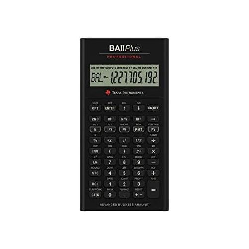  [아마존베스트]Texas Instruments IIBAPRO/TBL/1L1 BA II Plus Professional Financial Calculator