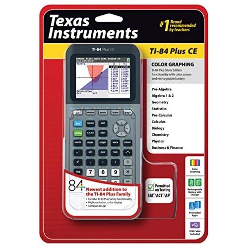  [아마존베스트]Texas Instruments TI-84 Plus CE Silver Graphing Calculator