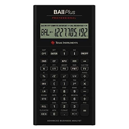  Texas Instruments BA II Plus Professional Advanced Financial Calculator