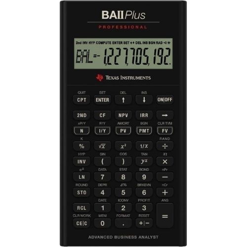  Texas Instruments BA II Plus Professional Advanced Financial Calculator