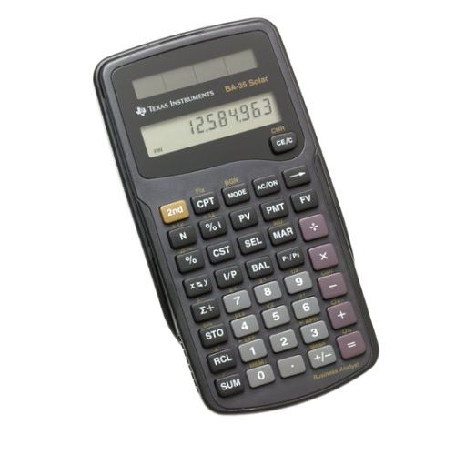  Texas Instruments BA35 Solar Calculator